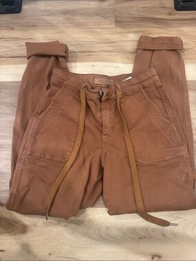 Judy Blue Women's Rust Cropped Drawstring Pants